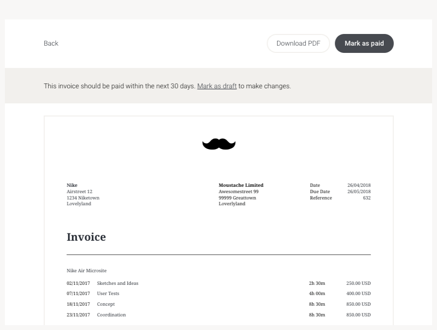 Revenue oriented time tracking